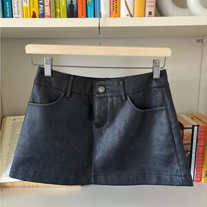 BNWOT Garage Brynn Leather Micro Skort